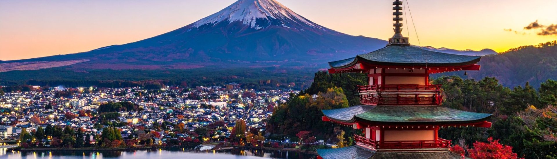 Mt. Fuji at sunset in Japan