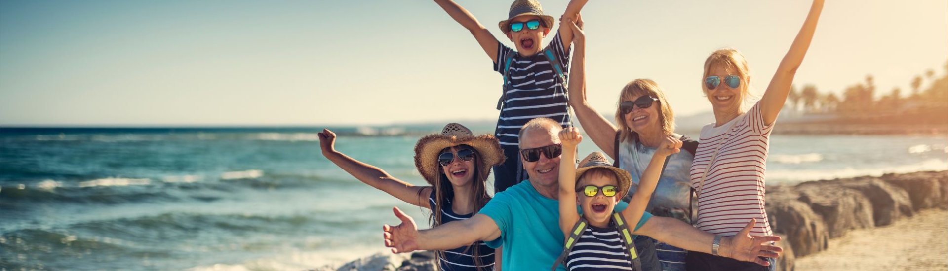 Multi-generations on beach
