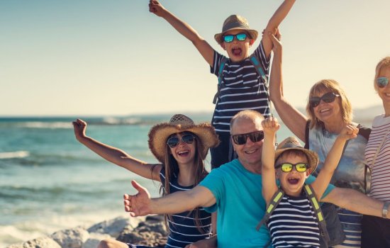 Multi-generations on beach