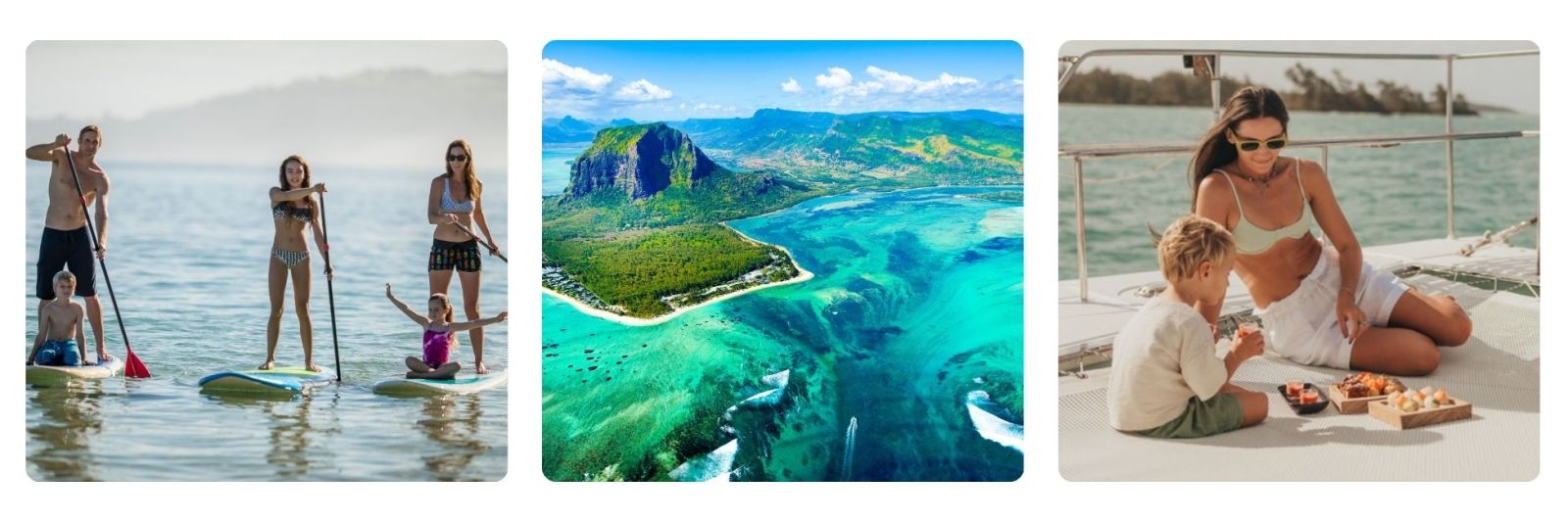 Mauritius family holiday with kids enjoying calm lagoon beaches