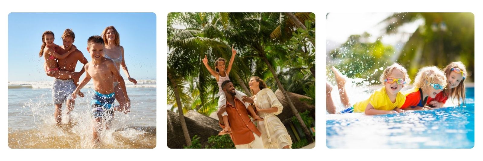 Families enjoying time together on holiday