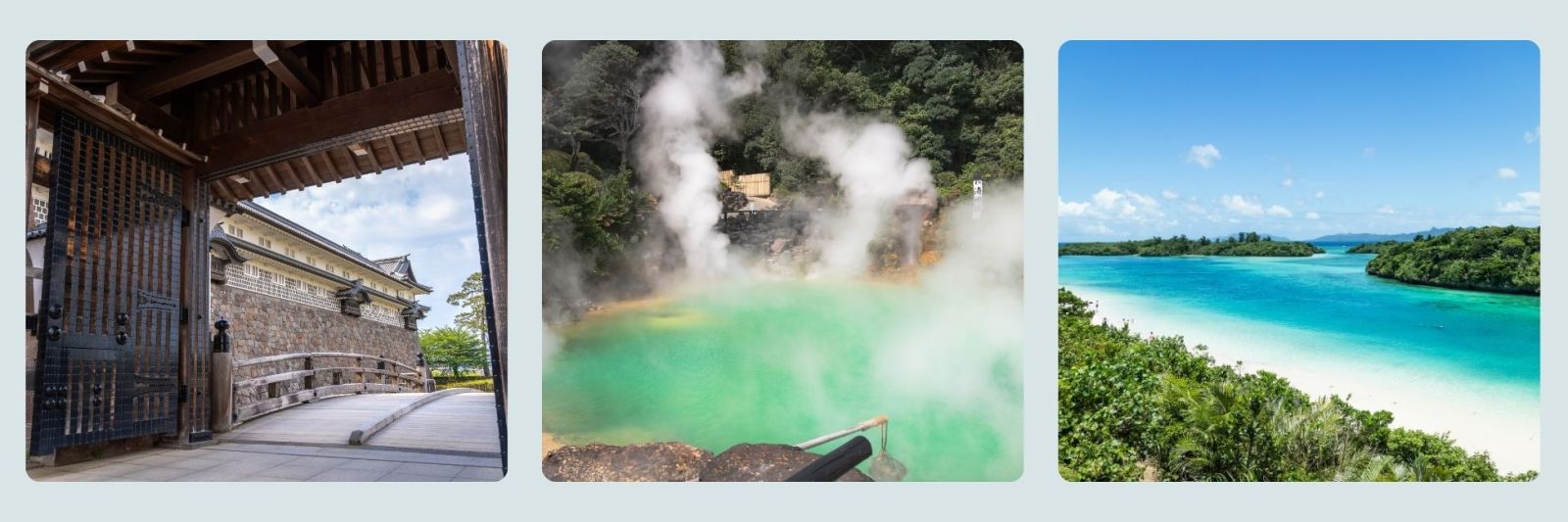 photo of Nijo castle, hot springs and Okinawa beach