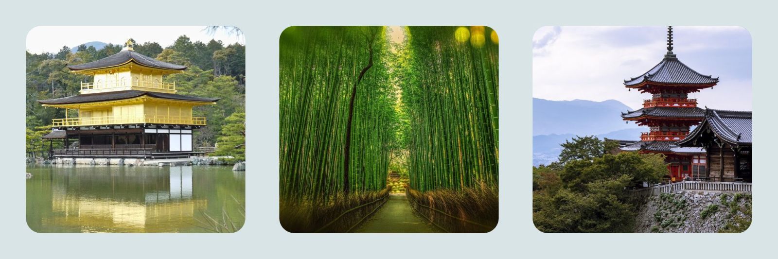 Photos of golden pavillion Kyoto, Kyoto bamboo forest and temple