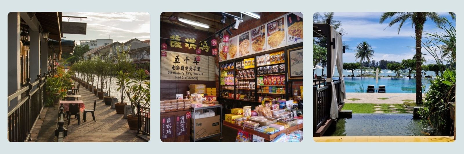 photo of Malacca, Ipoh shop and Langkawi resort with pool