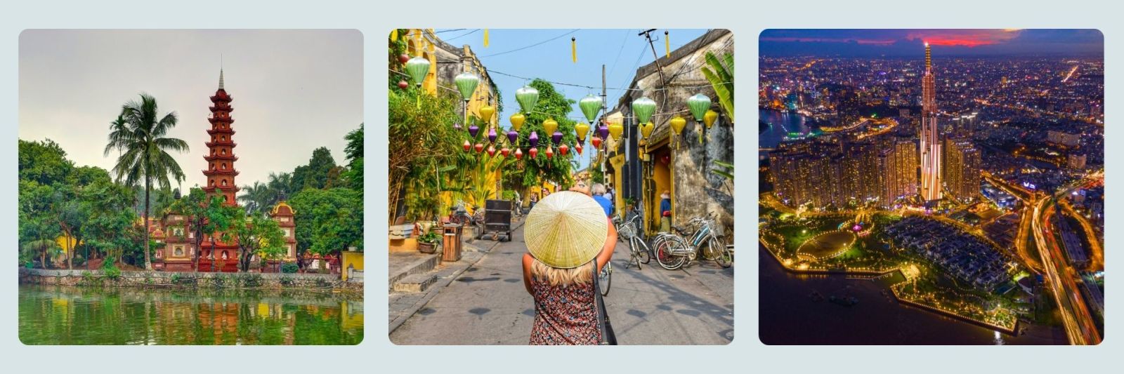 photo of vietnamese temple, Hanoi, Lady taking picture in Hoi An and Hanoi at night